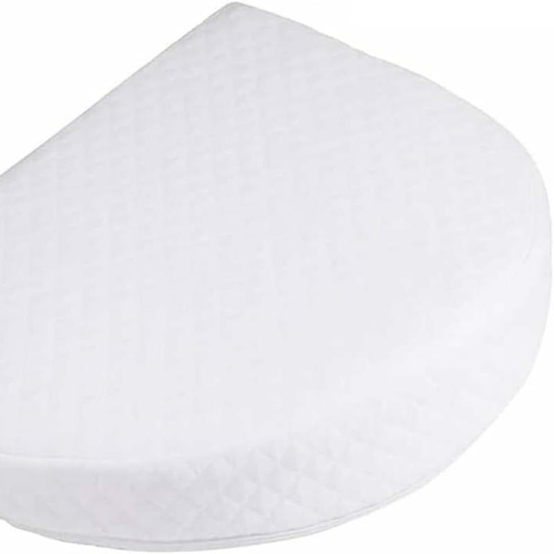 Soft Round Wedge Pillow Foam Filled Anti Re-flux Colic Cushion Anti Choking For Pram Crib Cot Kids Bed Cotton Blend Cover For Boys Girls 2