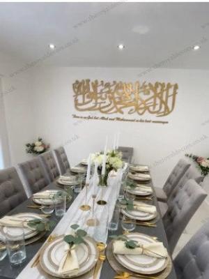 3D Wooden Kalima Shahada Islamic Calligraphy Wall Art with English Translation, Lailaha illallah Muhammadur Rasulullah Wall Decor, Eid Gift 8