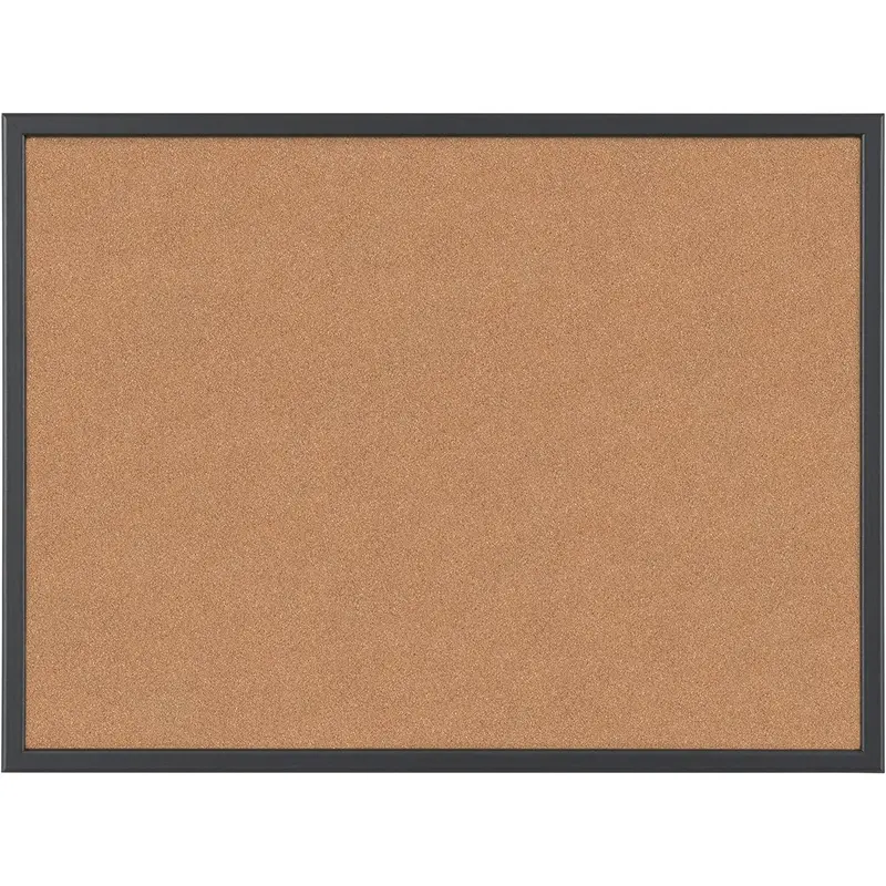Office Cork Notice Board 60 x 40 cm, Black 0