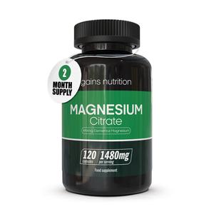 Magnesium Citrate - High Strength Vegan Capsules 1480mg - 2 Months Supply - Vitamin Mineral Healthcare