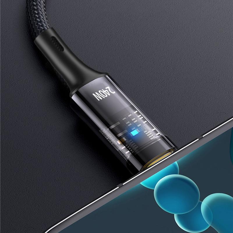 Automatic power off 240w cabel For iPhone15 15 Pro Max 15 PLUS Data Charging Lead Wire USB TYPE C TO USB TYPEC Smartphone Cellphone Charger Electronic Mobile 3