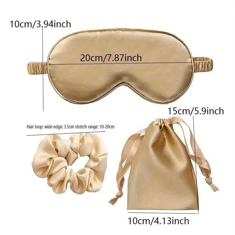 3pcs Set Sleep Eye Mask for Comfortable Sleep Gift Skin Care Storage sleeping