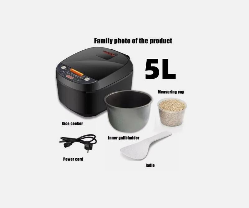Intelligent 5L Rice Cooker Appointment Timing Heating High-fire Fast Cooking UK electric blender smoothie kitchen machinery small portable processor kettle 1