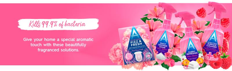 Product Introduction of Special Aromatic Edition Multi-Purpose Anti-Bacterial Surface Cleanser Spray, Pomegranate and Raspberry Scent, 750ml, Pink Household 2