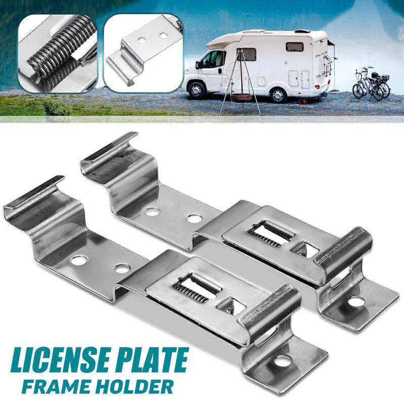 Product Introduction of Trailer Number Plate Clips Holder Spring Loaded Stainless Steel One Pair New UK 12
