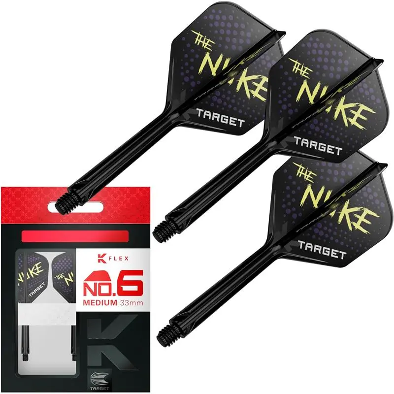 Luke Littler K-Flex Dart Flights & Shaft System | No.2/No.6 | Short/Intermediate/Medium | Pack of 3 Darts Accessories