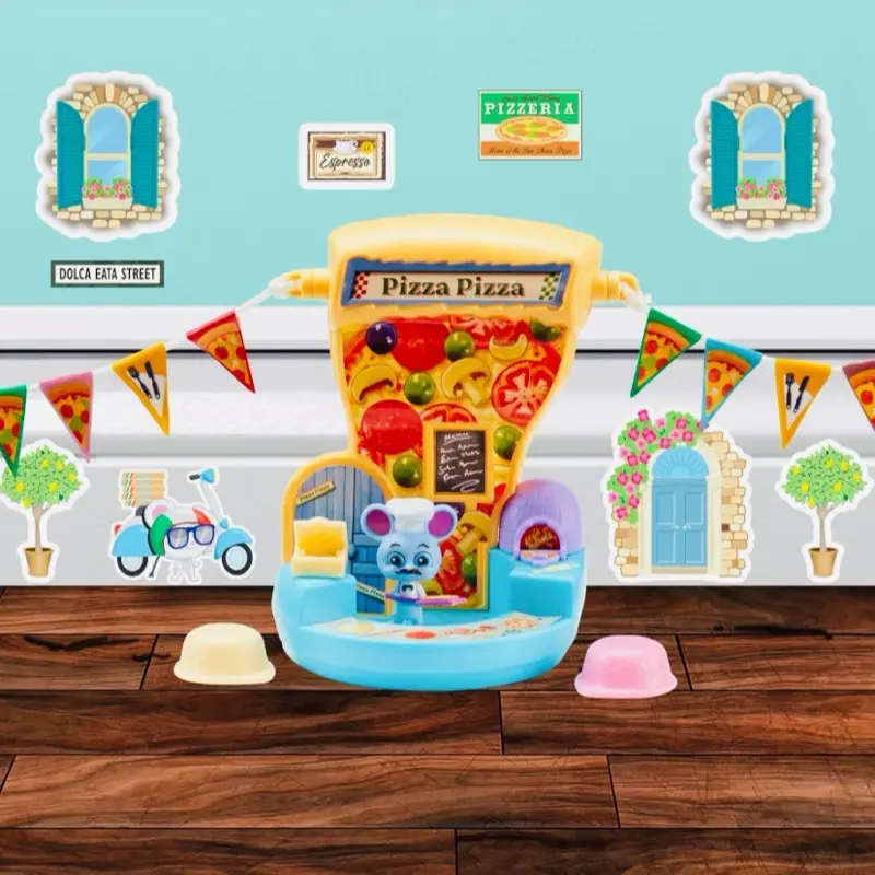 Millie & Friends Slice 'O' Pie Pizzeria Playset with Exclusive Regi the Chef Mouse Figure