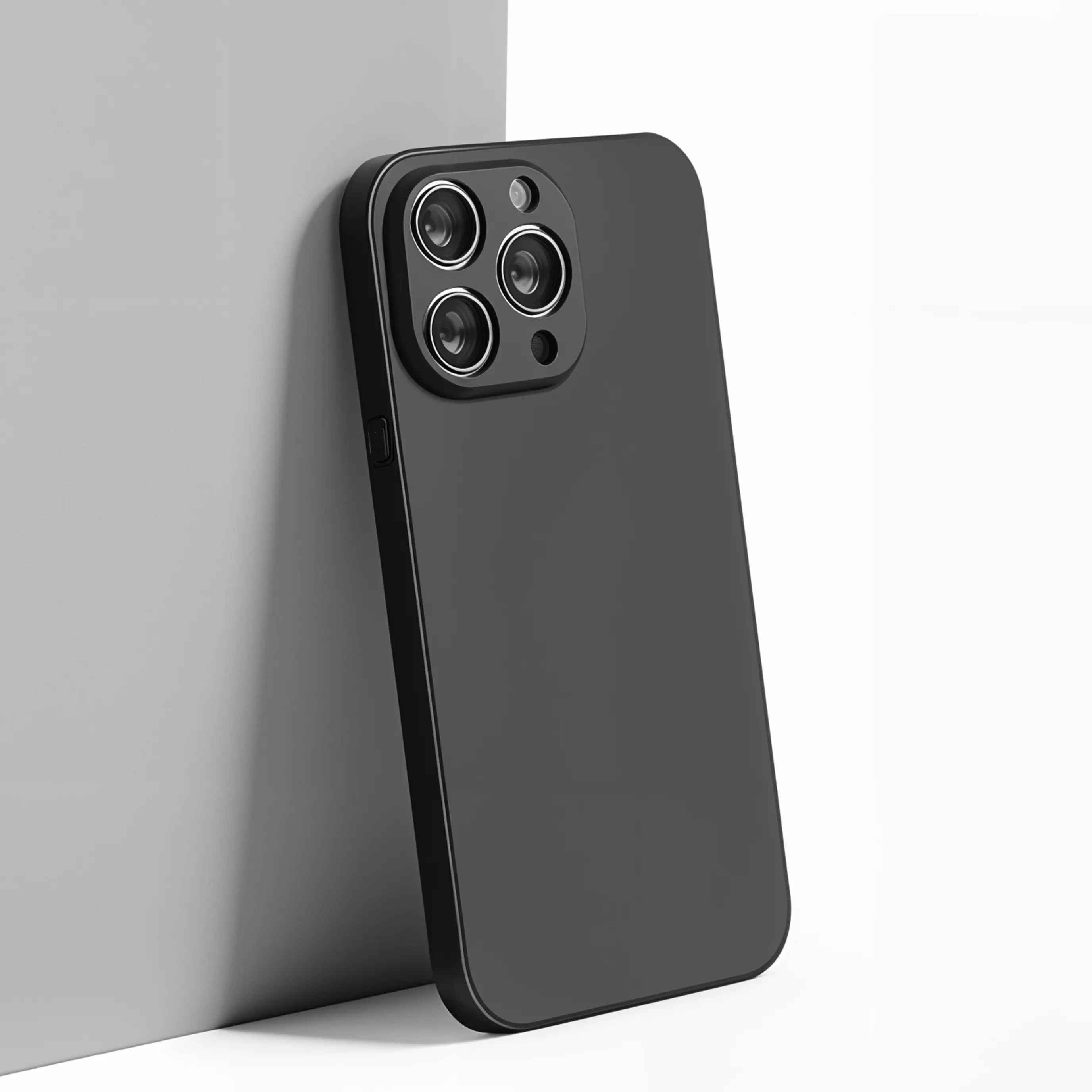 Black Matte Liquid  Silicone Gel Rubber Cover Shockproof Protective Phone Case for iPhone protects from scratches and drops