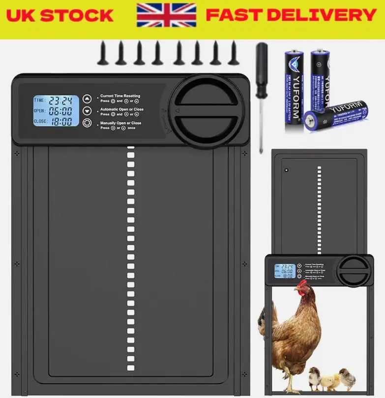 Automatic Chicken Coop Door Opener With Timer IP45 Waterproof Auto Chicken Door