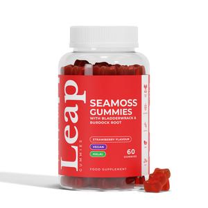 Leap Gummies - Organic Sea Moss Gummies with Bladderwrack and Burdock Root, Seamoss Gummies Sea Moss Supplement, Organic Irish Sea Moss, Natural Sea moss, Halal Vegan Dietary Food Supplement Healthcare Skincare