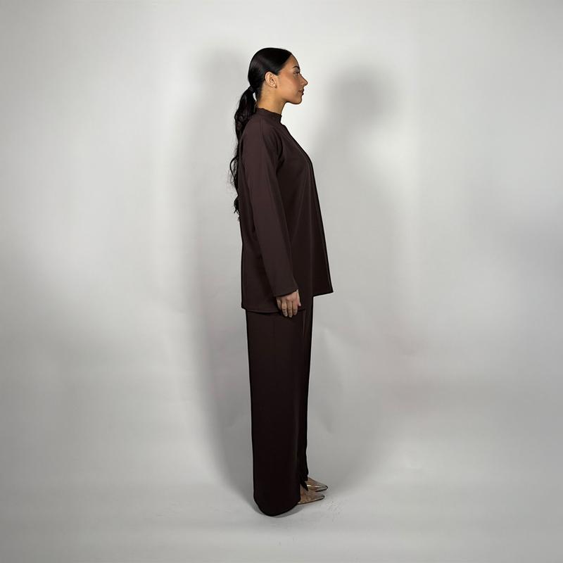 Product Introduction of kafti Ashgrove CoOrd Set - Women's Relaxed Fit Loungewear Crew Neck CoOrd Set with Trousers 14