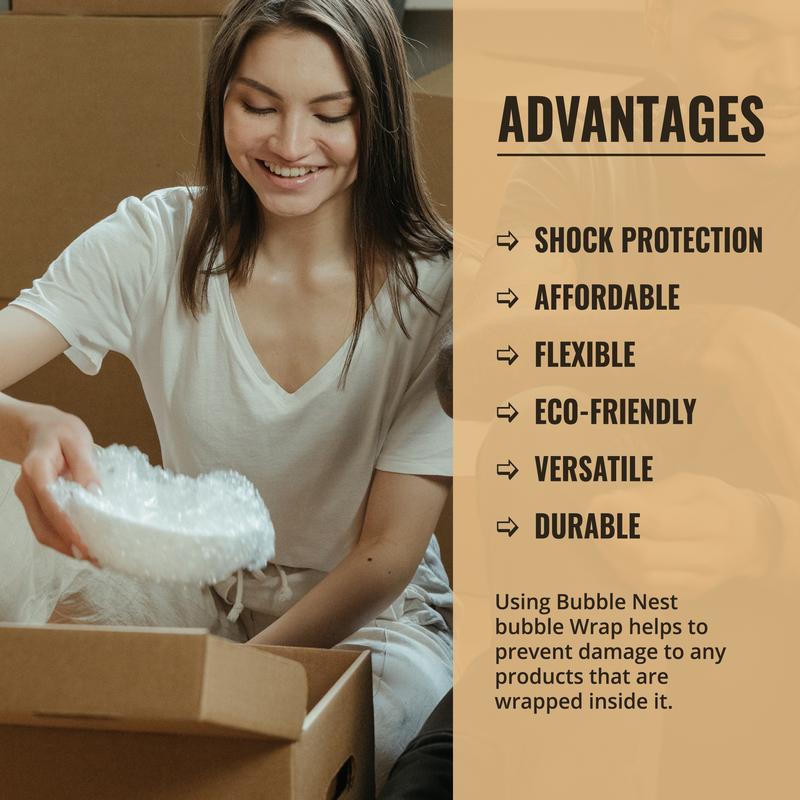 Bubble Nest Small Air Bubble Wrap for Postage Storage Keep Safe Items 500mm Wide up to 100 meter Length 3