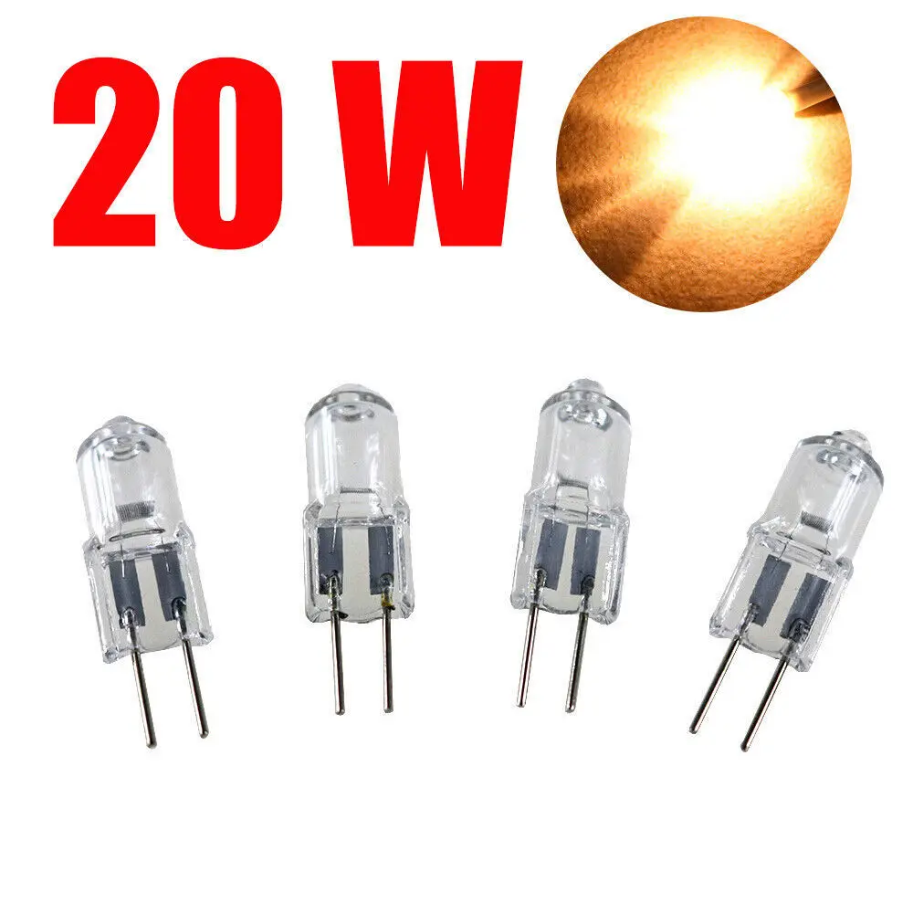 2Pcs bulbs G4 Halogen Light Bulbs 20W Long Life Capsule Lamps 12v Warm White