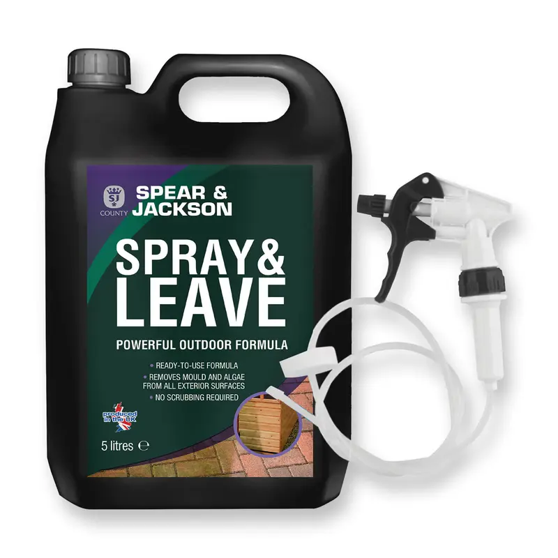 Spear & Jackson Spray and Leave (5L) No scrubbing, wiping or washing off Household Cleaner Algae & Moss Spot Remover Patio 7