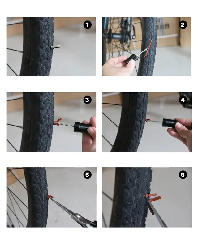 MTB Tubeless Tyre Repair Kit with Plugger Tool and Storage Canister 5