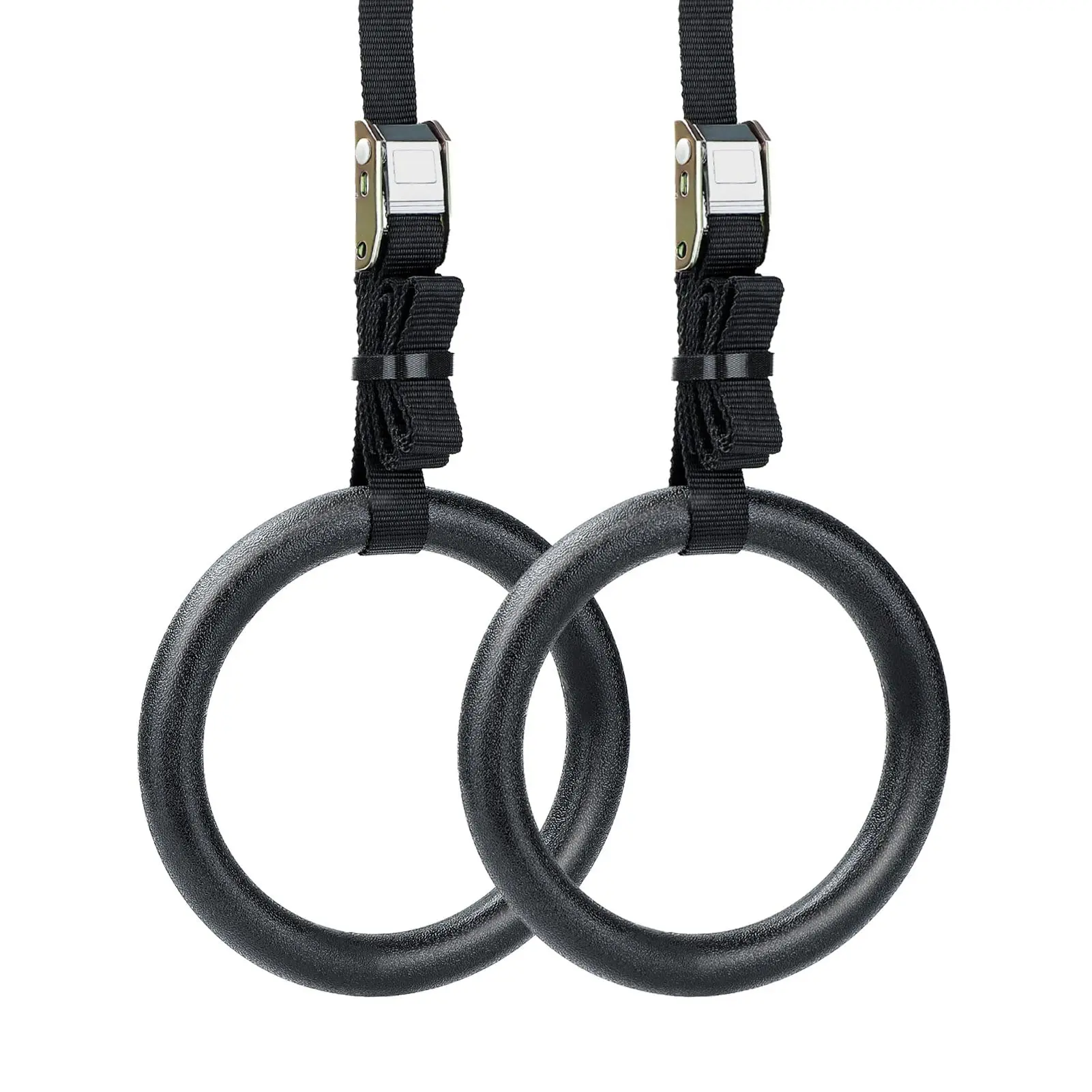LN COZY CORNER  2Pcs Gymnastic Gym Rings Adjustable Fitness Muscle Strength Training Strap Hoop