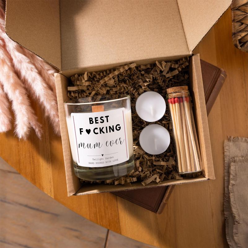 Best Mum Ever Funny Scented Candle Gift, Mother's Day, Birthday, Christmas Gift Set 3