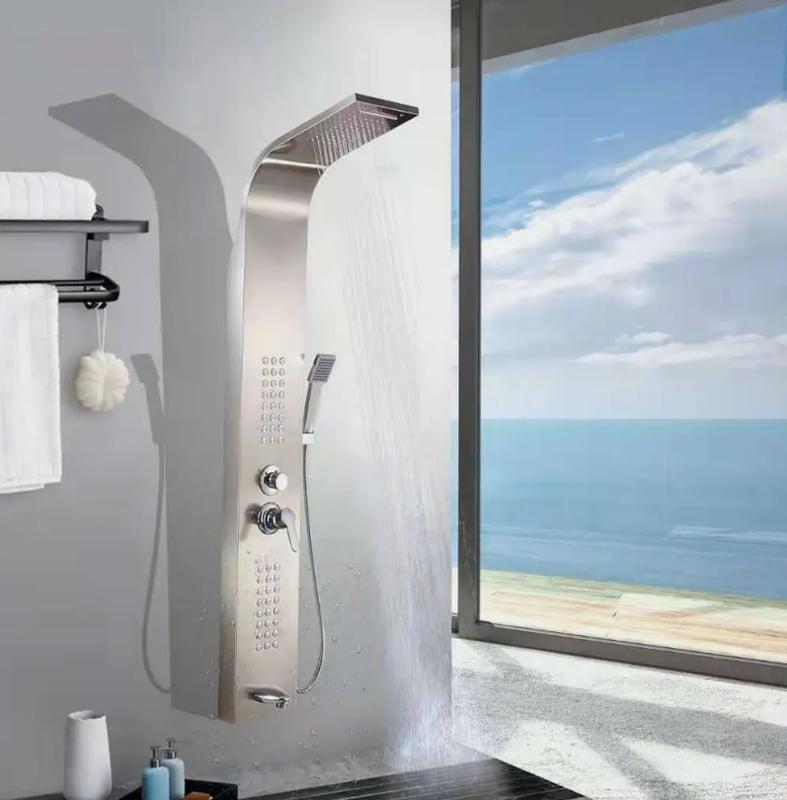 EVOLVE Thermostatic Shower Panel Column Tower 48 Body Jets Waterfall Bath Spout 2