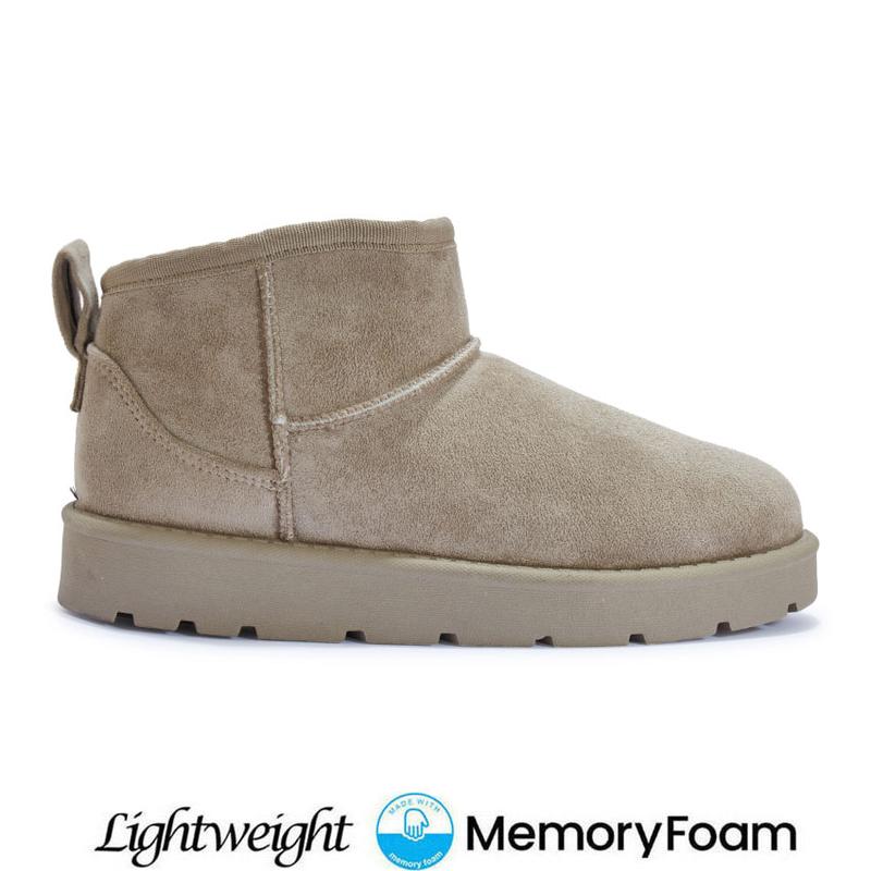 LADIES ANKLE PLATFORM BOOTS WOMEN WARM SNUGG COMFY FAUX FUR SLIP ON FASHION SHOE Girl Footwear Comfort Casual Lightweight Walking Shoes 6