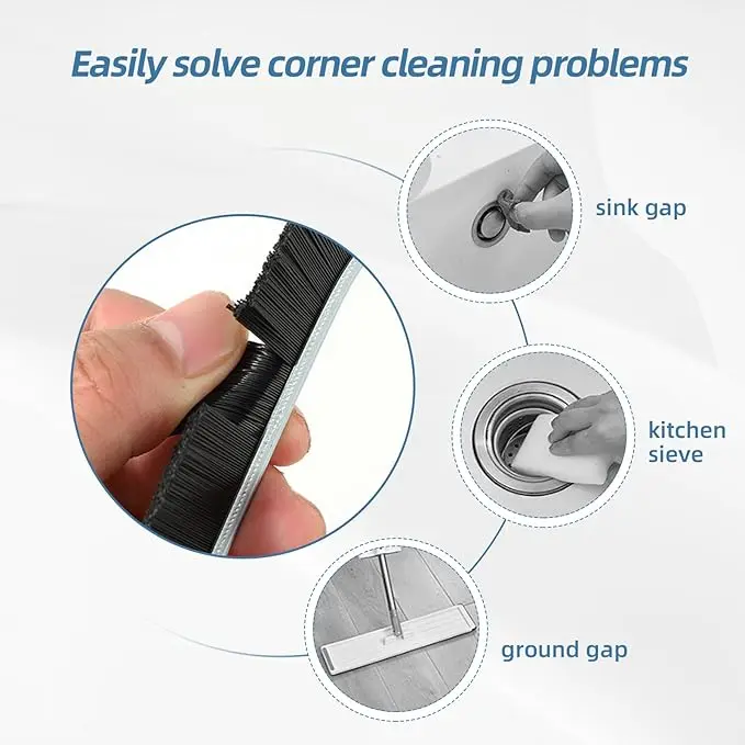 [Fast delivery] Curved Gap Cleaning Brush, 1/2 Counts Multifunctional Gap Brush with Handle, Window Sink Groove Cleaning Tool, Bathroom Gadgets, Sweets Gifts for Men, Christmas Gift 5