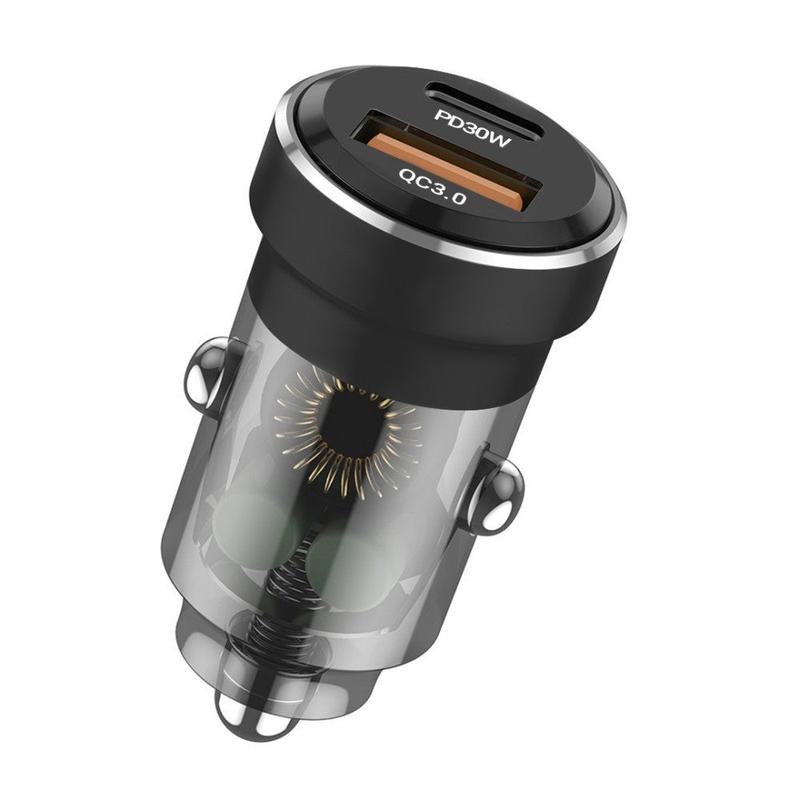 30W PD & 18W QC 3.0 Car Charger, 12v-24v Port Charger 4