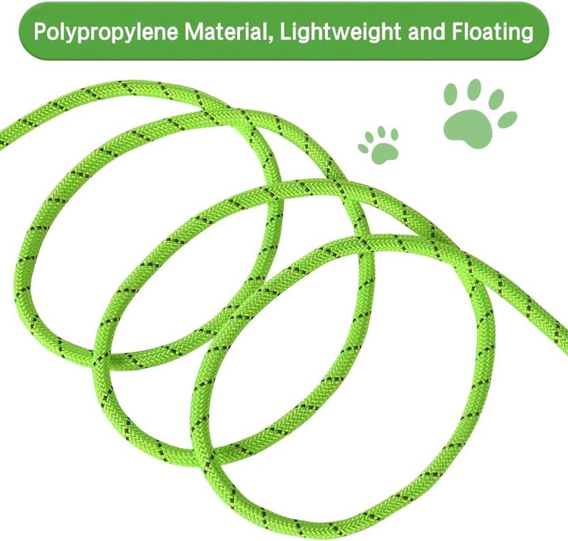 Long Dog Lead, 32FT Reflective Long Line Dog Lead for Outside and Yard, Floating Long Leads for Dog Training with Soft Handle for Camping, Hiking, Swimming, Beach and Lake 1