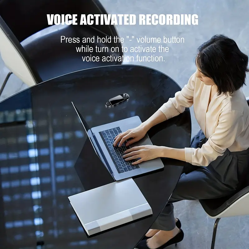 32GB Keychain Professional Recorder for Lectures, Classes, Meetings & Interviews - Perfect Gift Audio 7