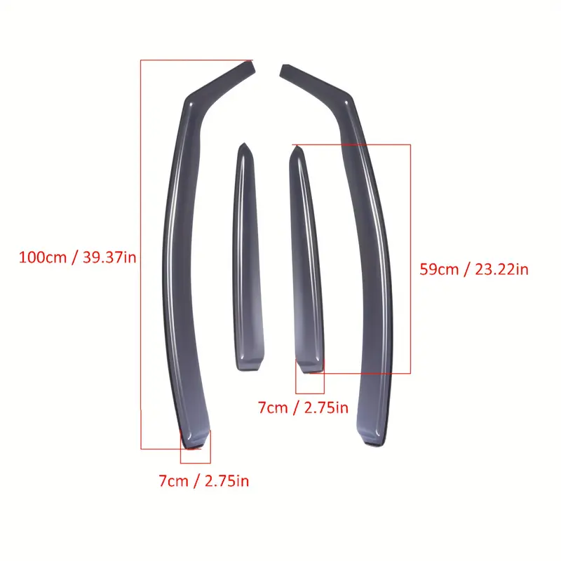 4 Pcs Dark Smoke Wind Deflectors With Clips Window Visors Weather Shields Sun Guard Rain Deflector For Ford For Focus LII MK3 4-Door 5-Doors 2011-2018 Hatch 1