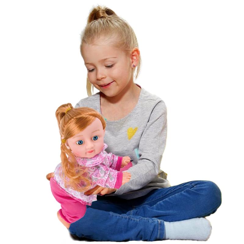 COO11 Kids Realistic Soft Vinyl Rubber 10 Inch Electric Crawling Baby Doll With Sound Laughing Talking Singing Dancing Interactive Toy Age 4+ (Pink) 3