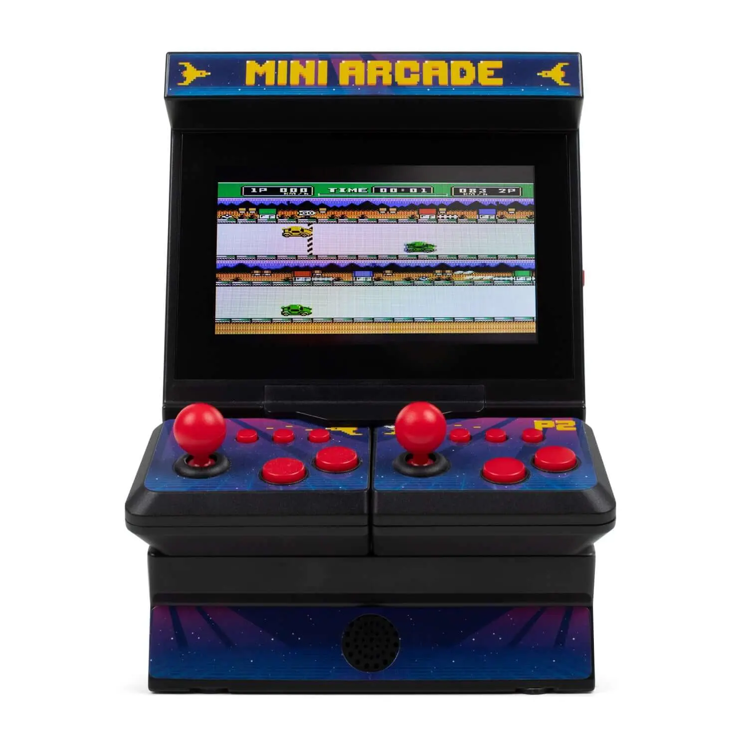 Orb - Mini Arcade Machine, handheld console, Plug and Play TV Games, 2 Player, 300 In-Built Games, 8-Bit Retro Arcade Games, 4.3” Full Colour Screen, 2 x Wireless Joysticks retro game Cable Golden