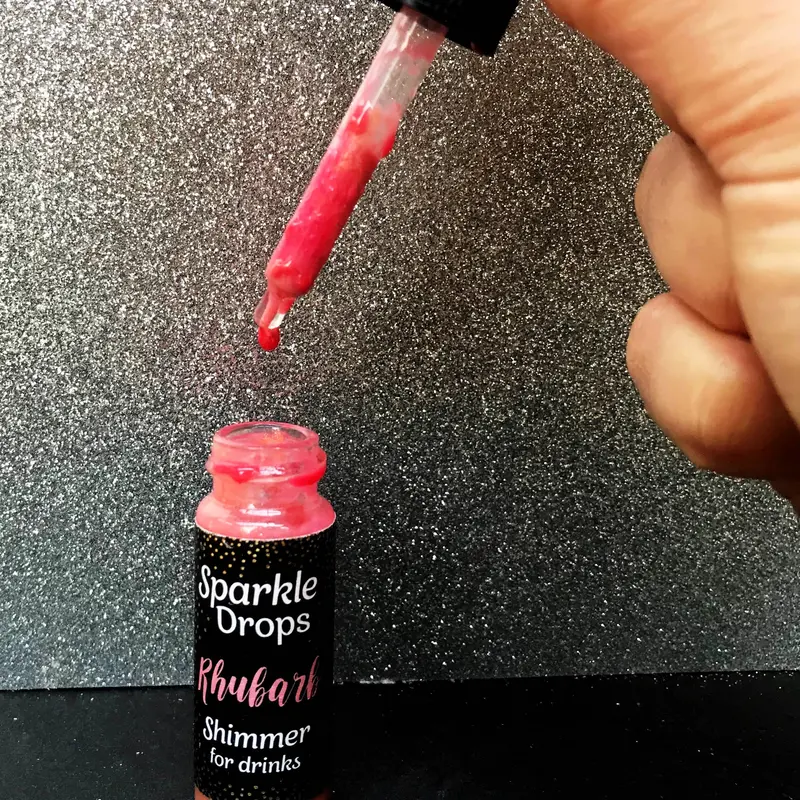 Sparkle Drops Unicorn Collection (Blue Raspberry, Passion Fruit & Cherry) Shimmer Syrup for Drinks-Prosecco, Gin, Vodka, Cocktails & Mocktails - 18-24 Servings. (Dairy Free, Fruity, Low Fat, Natural Flavours) Beverage Sweet edible glitter Set 8