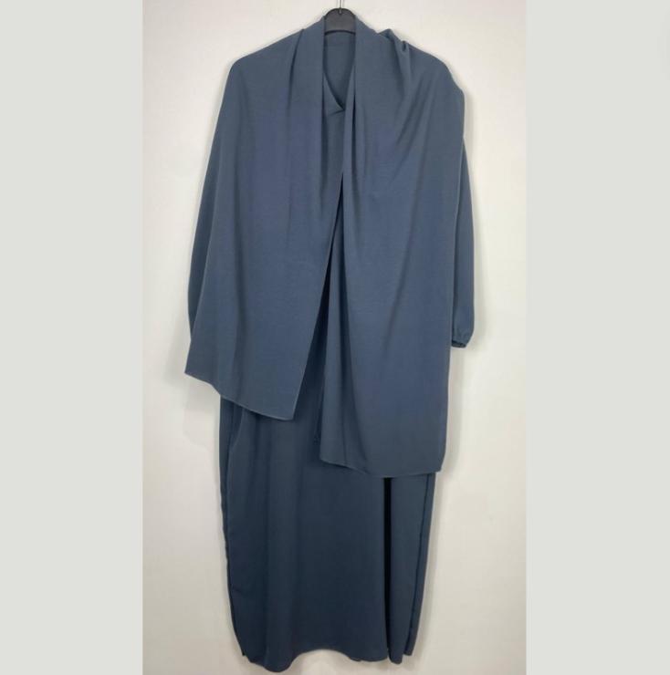 Crepe Prayer Abaya with Attached Hijab, Praying Abaya, Muslim Women, Pray Jilbab, Hijab, Prayer Long Dress, Dubai, Maxi 3