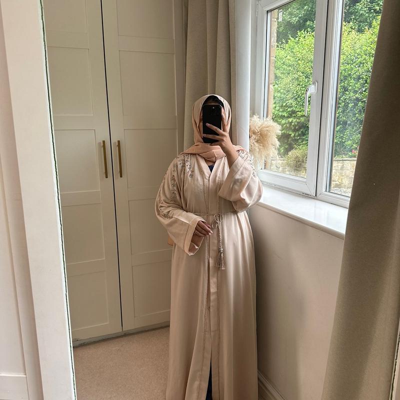 RAZI Abaya - Nude handmade plain traditional 1