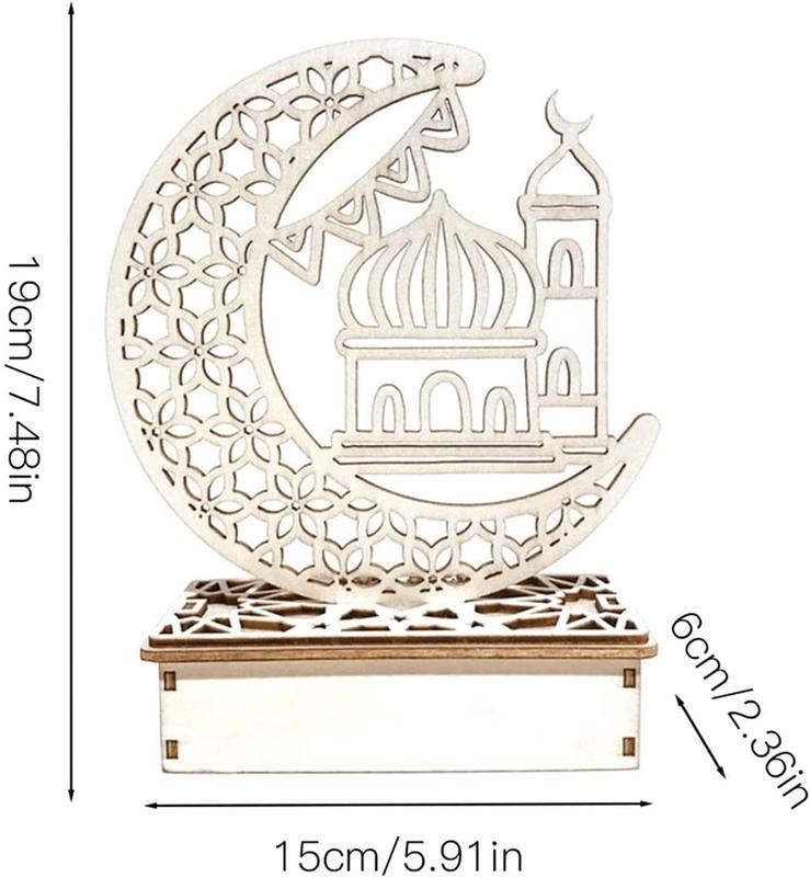 Ramadan Decorations Light, Eid Lights Decorations, Ramadan Decorations for Home, Eid Mubarak Decorations Lights Ornaments Muslim Ramadan Table Lamp for Home Religious Traditional Gifts Lightweight 6