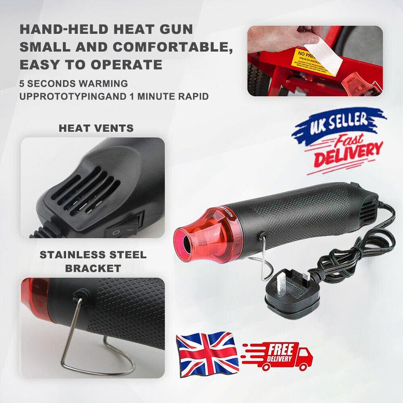 300W Handheld Hot Air Gun Portable Mini Heat Gun for DIY Crafts Shrink Wrapping 5