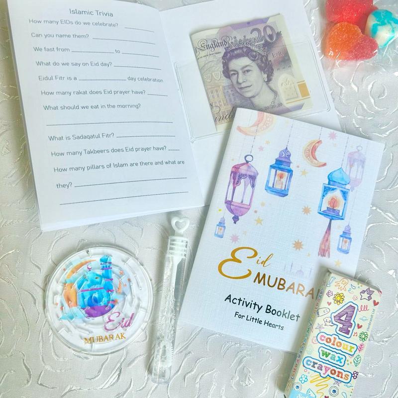 Eidi Activity Booklet for Children plus Eid Money Envelope/Wallet inside (2 in 1) - Fun & Engaging way to learn about Eid x 1 6