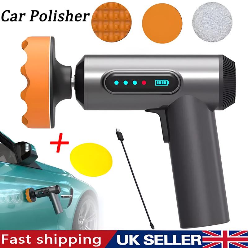 【UK SELLER】Cordless Polisher, Car Buffer  Polisher Scratch Repair Cordless Lithium Battery Waxing Polishing Machine Portable Car Buffer (Basic Type) 0