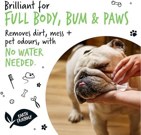 100% Plastic Free Biodegradable Dog Wipes - Full Body, Eye, Ear, Bum & Paws - 110 Count (Fragrance Free) for Sensitive Dog & Cat Grooming 5