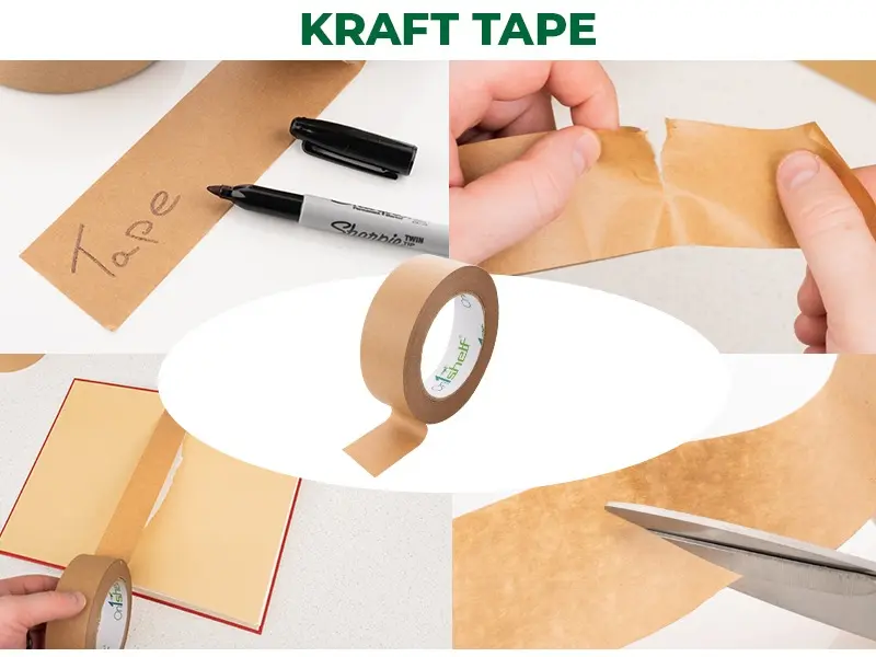 On1shelf Biodegradable Kraft Carton Sealing Tape 24mm-50m Long, 100% Recyclable & Sustainable Packing Solution 6