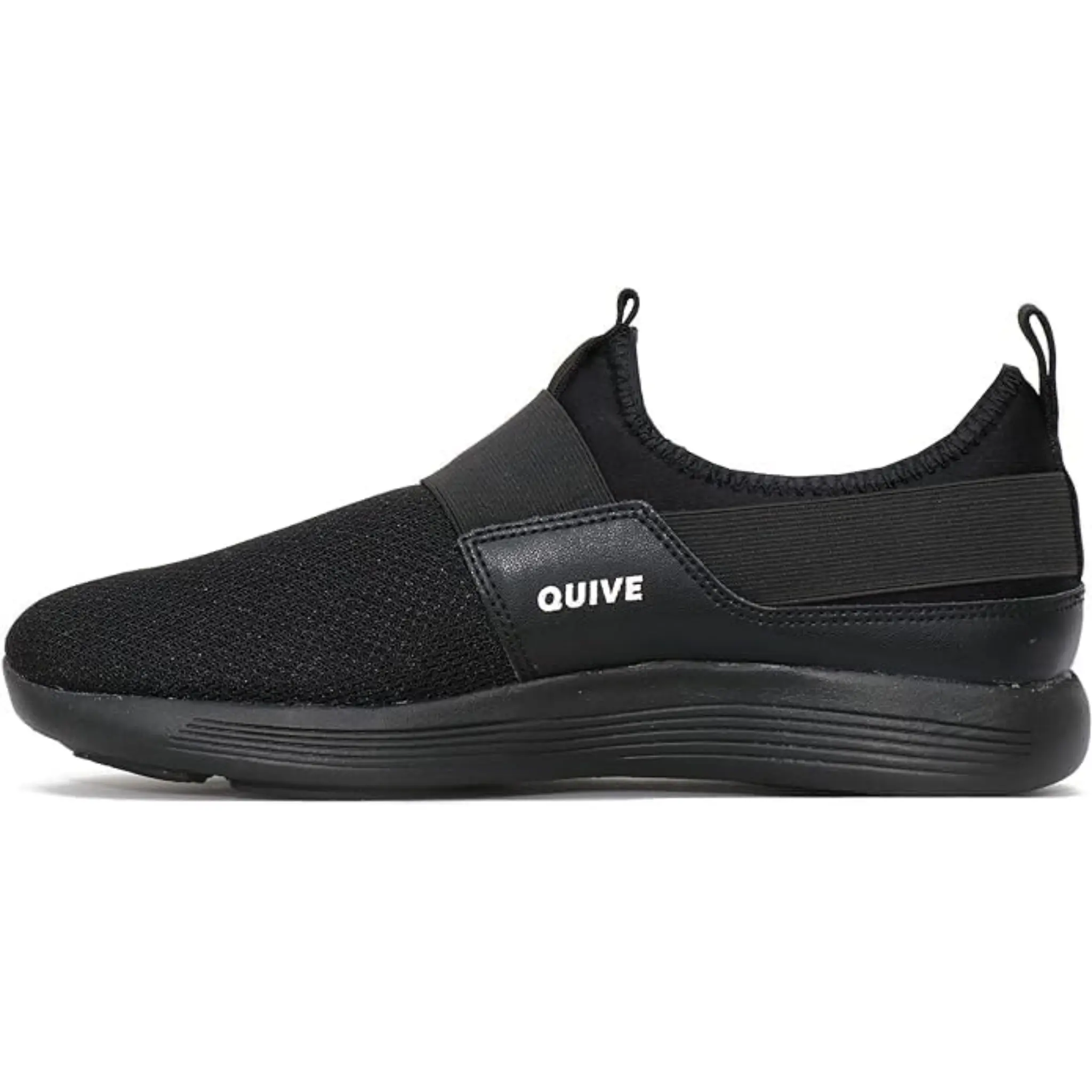 QUIVE Black Walking and Running Unisex Trainers, a blend of Comfort and Support