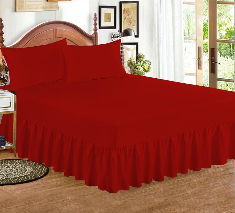 Extra Deep Fitted Valance Sheet Bed Sheets Single Double King Super King Size 4
