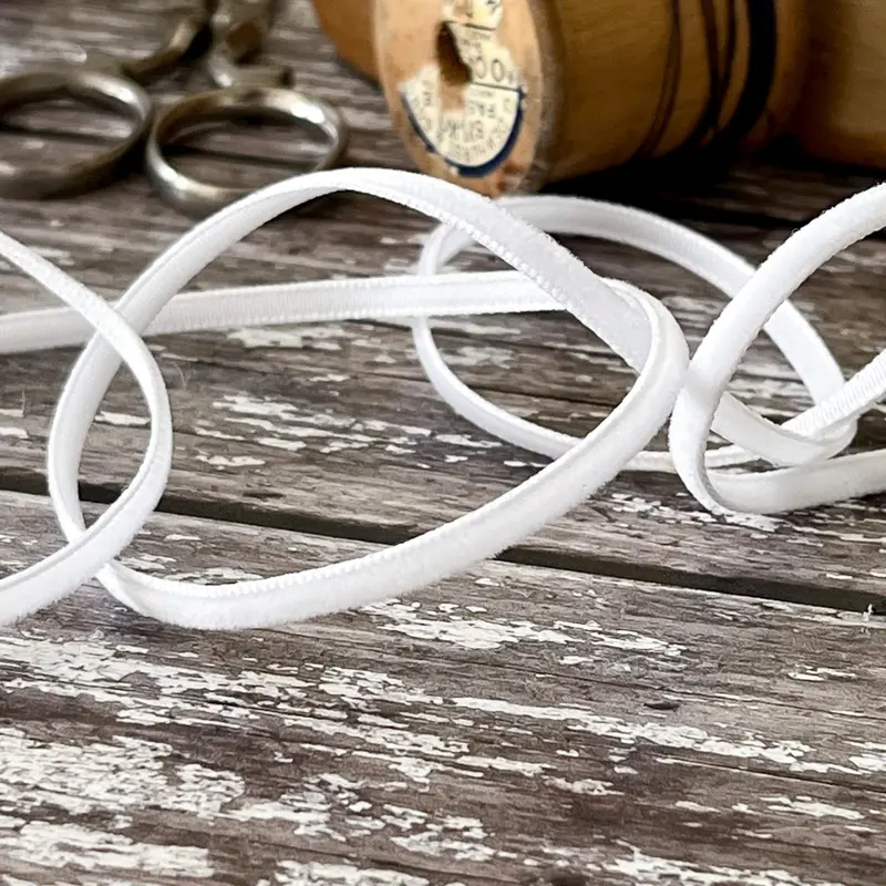 White Velvet Ribbon - 3 Meter Roll 1