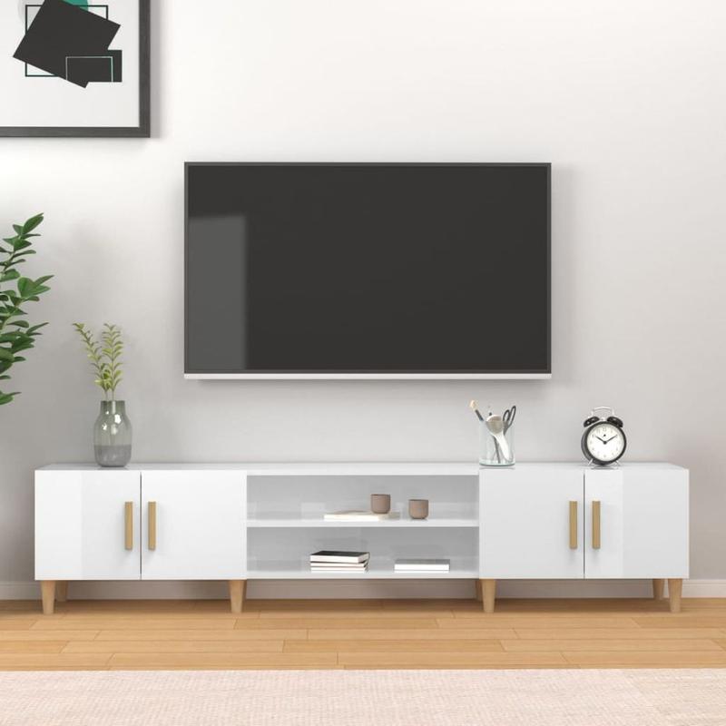 vidaXL TV Cabinet White 180x31.5x40 cm Engineered Wood 8