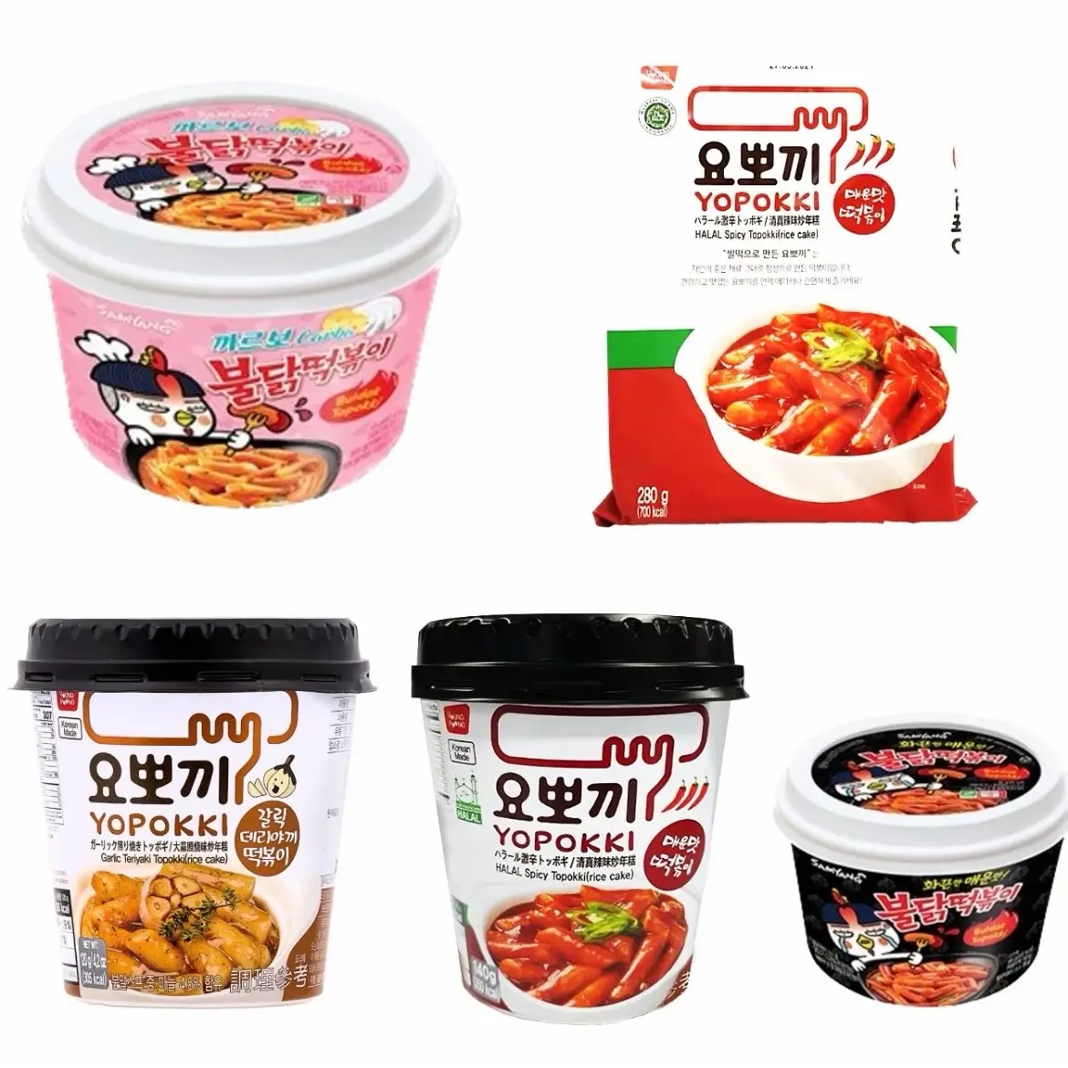 YOPOKKI Korean Topokki Selection - Rice & Cake- Food Instant - Choose below: