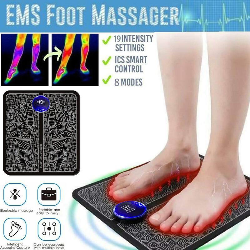 EMS Foot Massager Mat -Foot Massager Padforwith 8 Modes,19 Levels [Christimas gift],mother's day#springtok 7