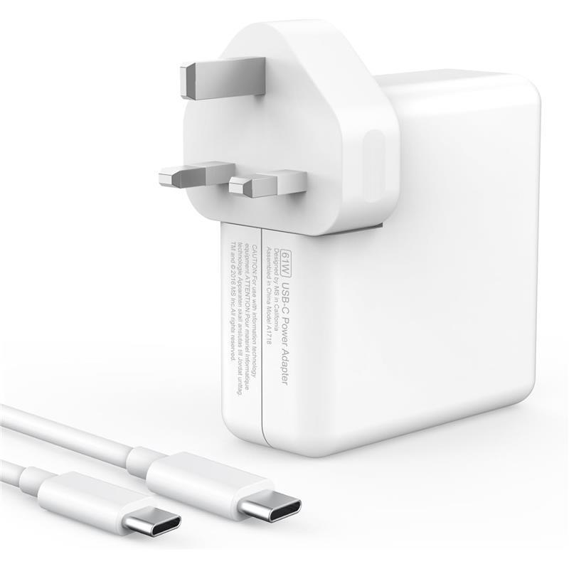 Macbook Charger, 61W USB C Fast Macbook Pro/Air Charger, Compatible with MacBook Pro 13 inches, MacBook Air 2018-2021, iPad Pro, Samsung, Lenovo and more (6.6ft USB C to USB C Cable Included) 0