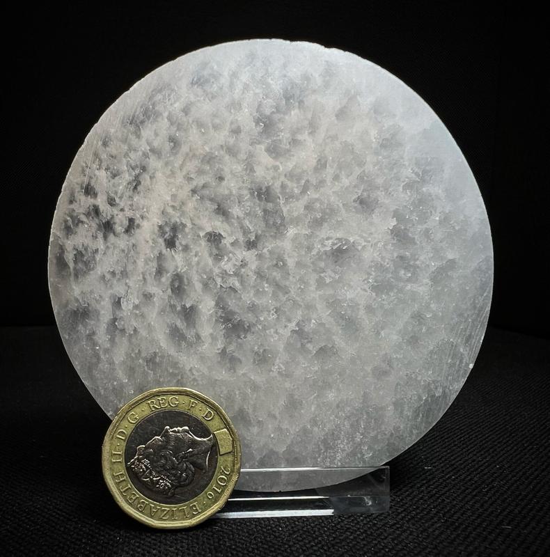 Gorgeous Selenite Circle Crystal Charging Plate disc From Morocco 5