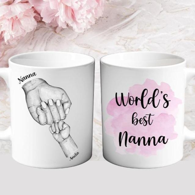 World's Best Nanna/ Nanny/ Gran Personalised Mug/ Cup Mother's Day Gift Double Sided Ceramic Reusable Coffee Drinkware Tumbler Reuse mothers cute 0