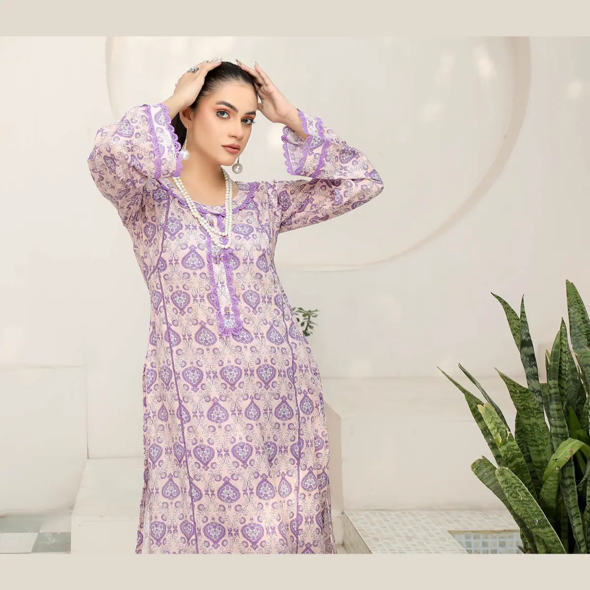 SD34-03 - Ready to wear 2-PC Printed Lawn Suit with Trouser