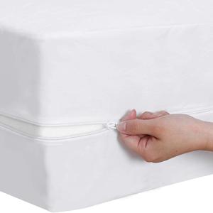 Premium Waterproof Mattress Encasement - Double Fully Zippered Protector, Bed Bug & Dust Mite Proof, Anti-Allergy Cover - Durable, Comfortable, Hypoallergenic, and Quiet with 360° Protection, Machine Washable for a Healthy Sleep Environment